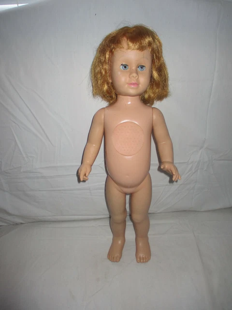 Vtg 1961 MATTEL CHATTY CATHY TALKING BABY DOLL Blond hair, missing pull cord Vtg 1961 MATTEL CHATTY CATHY TALKING BABY DOLL Blond hair, missing pull cord