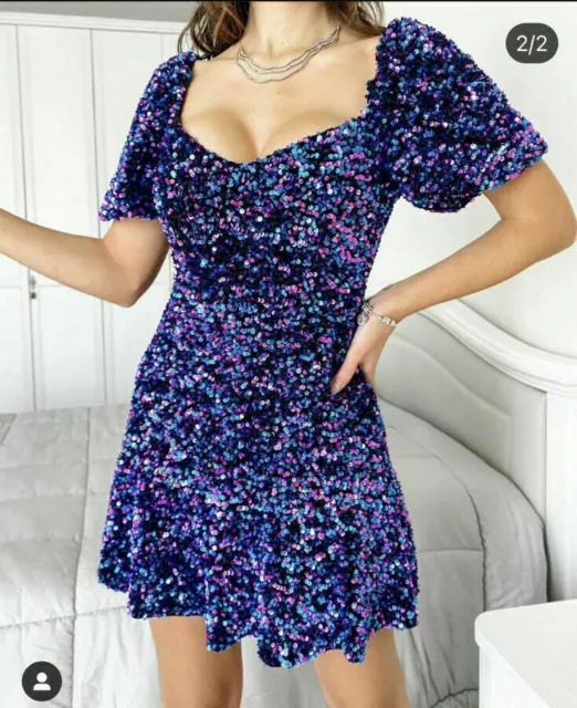 Vestito paillettes rosa zara hot sale