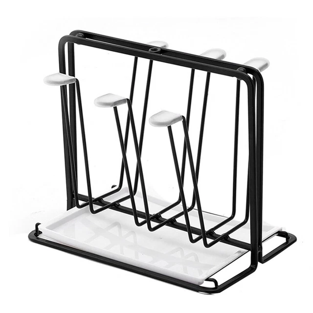 Bastidor de goteo para 6 botellas soporte de botellas de metal, bastidor de goteo H7N1