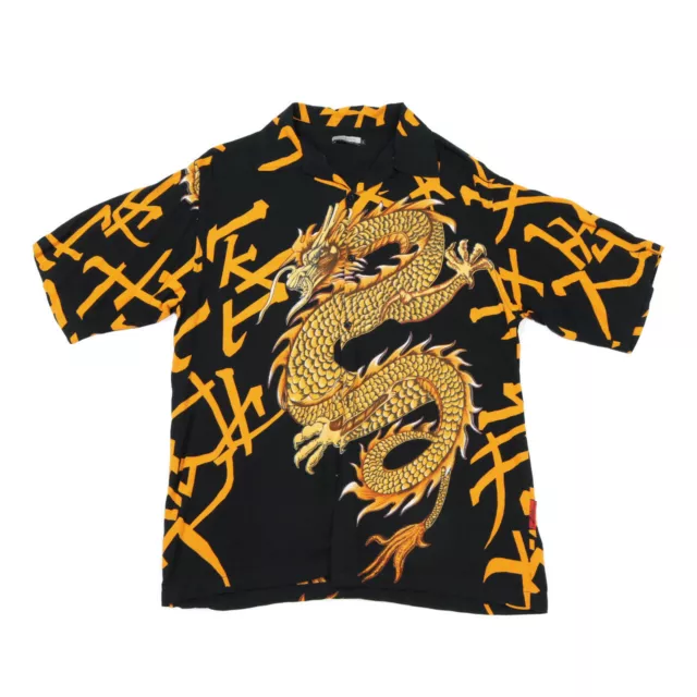 Vintage Chinois Dragon Chemise Petit Rétro Fête Festival Y2K 90s Graphique