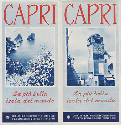 N304-Capri -La Piu' Bella Isola Del Mondo-Depliant Turistico Pubblicitario