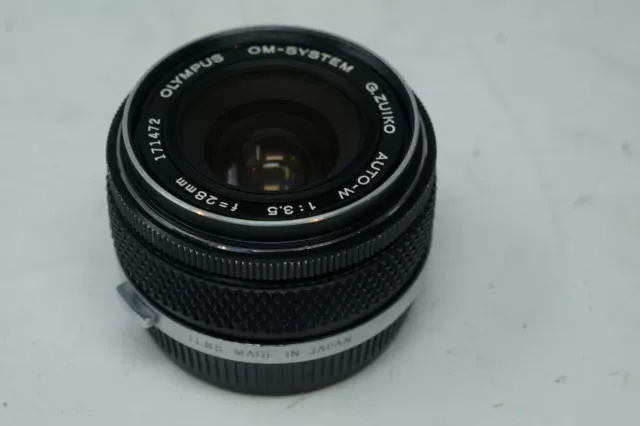OLYMPUS G.ZUIKO AUTO-W 1:3.5 F=28mm Wide Angle Lens Caps