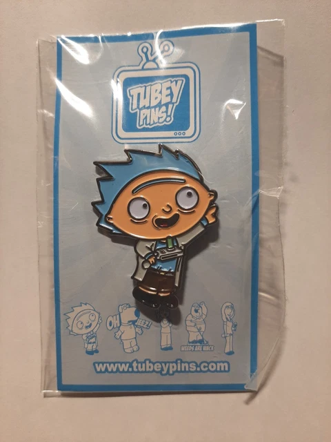 Family Guy Stewie Griffin Plus Rick Sanchez Mad Scientist Enamel Metal TUBEY Pin