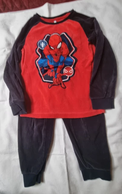 Pigiama, bambini, taglia 128, motivo rosso/nero, ragazzi, usato