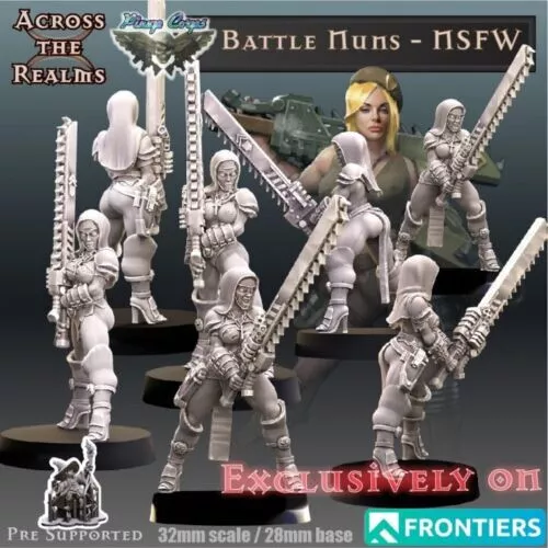 Repenting Battle Nuns 7 Figures Set Across the Realms