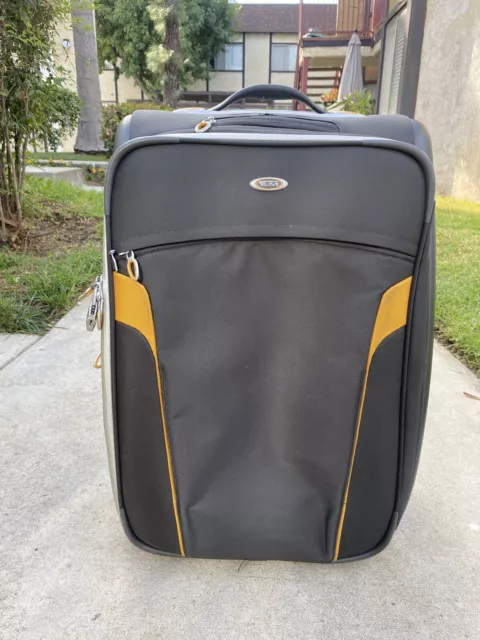 Tumi Ducati 22" Carry-on Suit Case Yellow Rare! Rolling Luggage T3 Read Desc