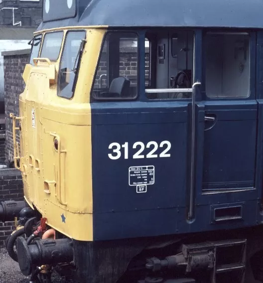 35mm Slide BR British Railways Diesel Loco Class 31 31222 @ Stratford TMD 1983