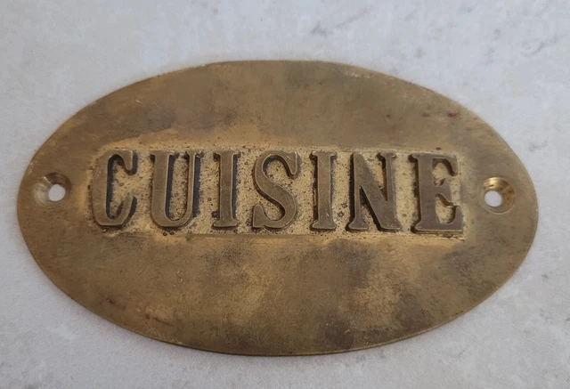 Plaque De Porte "Cuisine" En Faïence Multicolore - Décorative - État Neuf