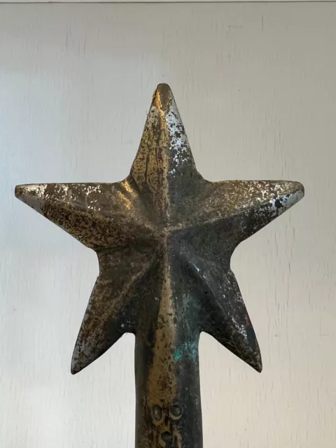 Vintage Star Navy Flagstaff Ornament Topper Brass Military Finial