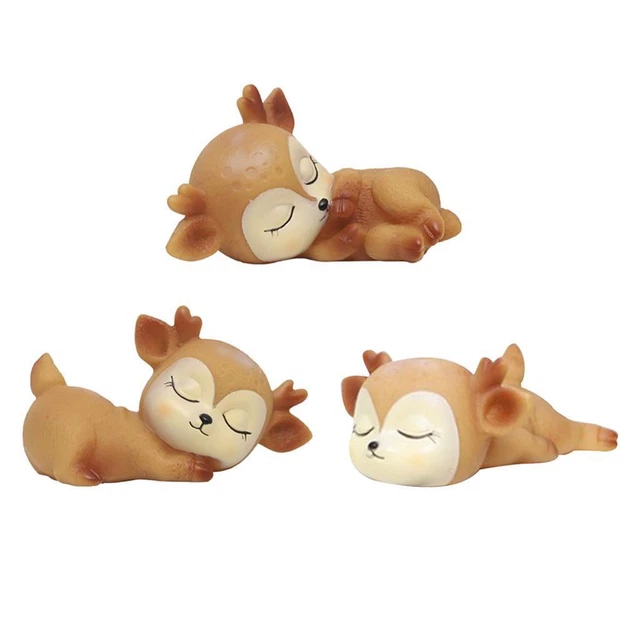3 stücke Schöne Hirschfiguren Ornamente KidsToy Rehkitz Tür Haus Dekorationen
