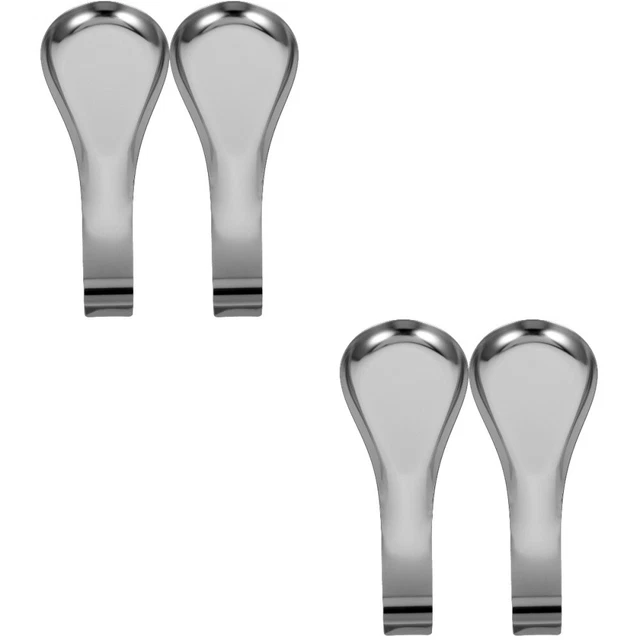 4 piezas Cuchara de acero inoxidable Resistente 430 Espátula de acero inoxidable Espátula Reposo Plata