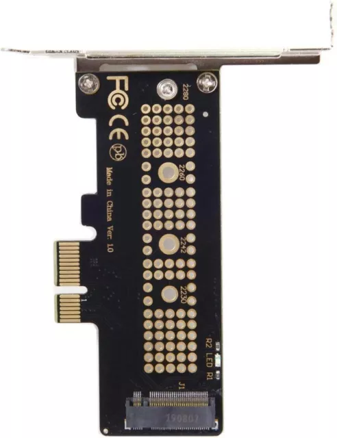 Cablecc Scheda adattatore PCI-E 3.0 x4 a M.2 NGFF M-Key SSD to NVME
