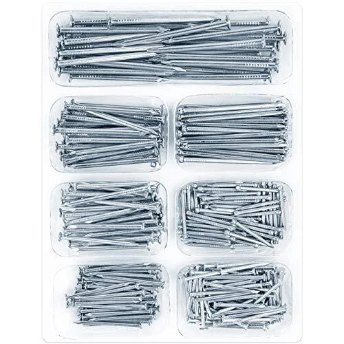 400 pcs Hardware Nails Assortment Kit, Picture Hanging Nails