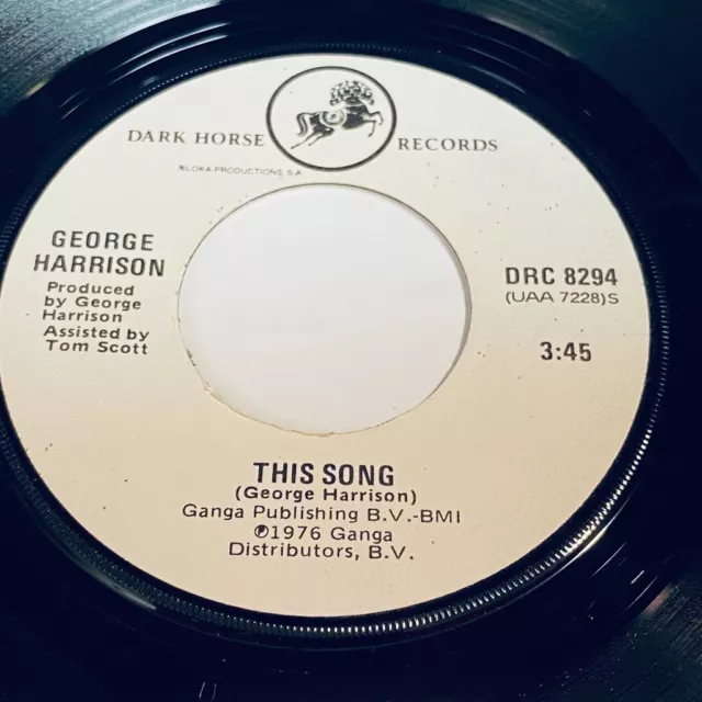 George Harrison - This Song/Learning How To Love 45 - Dark Horse Records