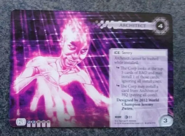 Netrunner LCG Architect Official FFG Alt Art  Card