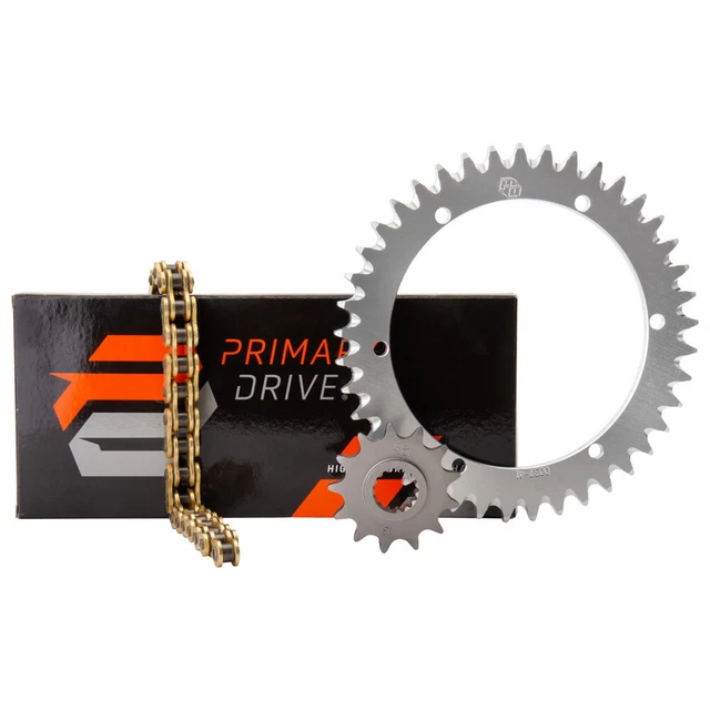 Primary Drive Gold X-Ring Chain Sprocket Kit Set Silver Fits KAWASAKI KX125