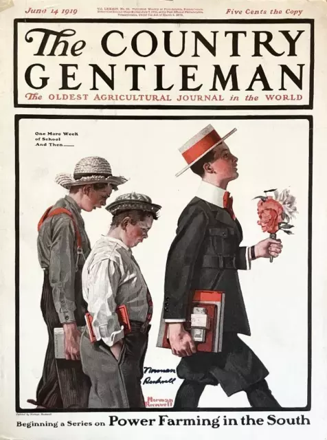 Norman Rockwell Hand Signed "The Country Gentleman" Cover June.14,1919