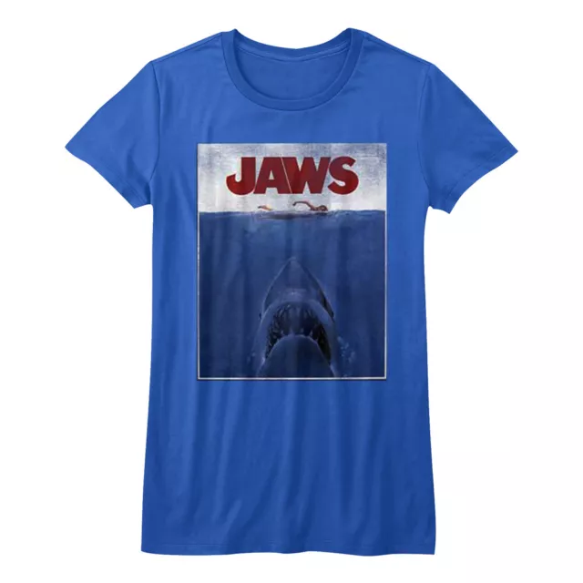 Film Jaws Affiche Coming de La Profond Femmes Ajusté T Shirt