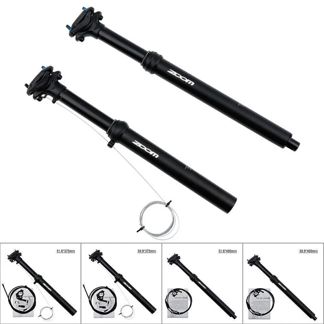External Routing Dropper Post Seatpost Adjustable Bike MTB 30.9 31.6 375MM 400MM
