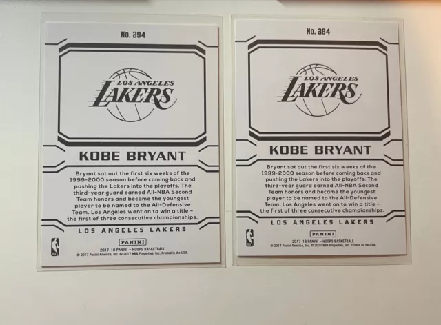 2017-18 Panini NBA Hoops #294 Kobe Bryant Career Tribute 2