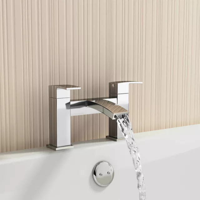 Waterfall Bathroom Taps Chrome Basin Mixer Bath Filler Shower Deck Tap Sets