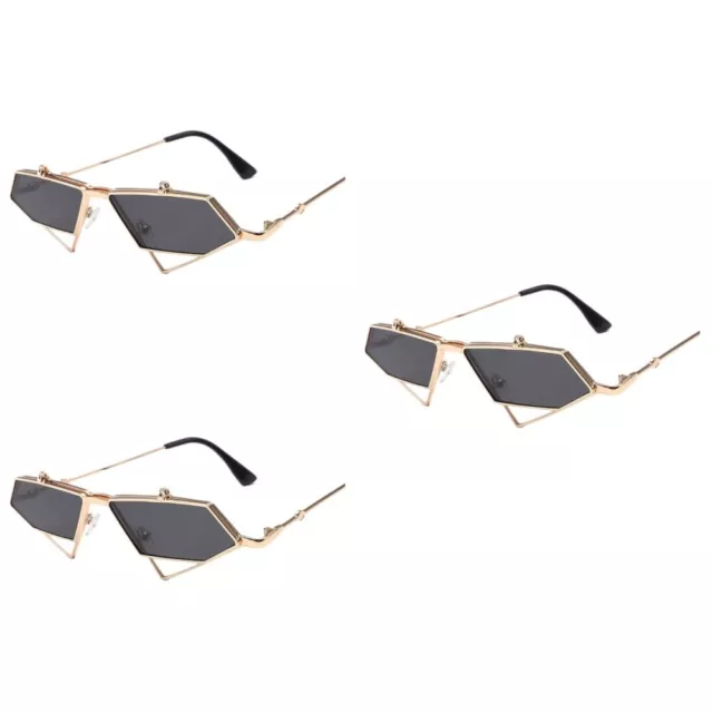 3 Pieces Abschlussfeier Brille Steampunk-Sonnenbrille Goldene Jahrgang