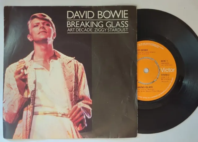 David Bowie Breaking Glass Art Decade Ziggy Stardust Vinyl 1978 Single TOP