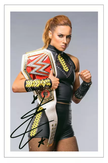 BECKY LYNCH Signed Autograph PHOTO Fan Gift Signature Print WWE WRESTLING DIVA