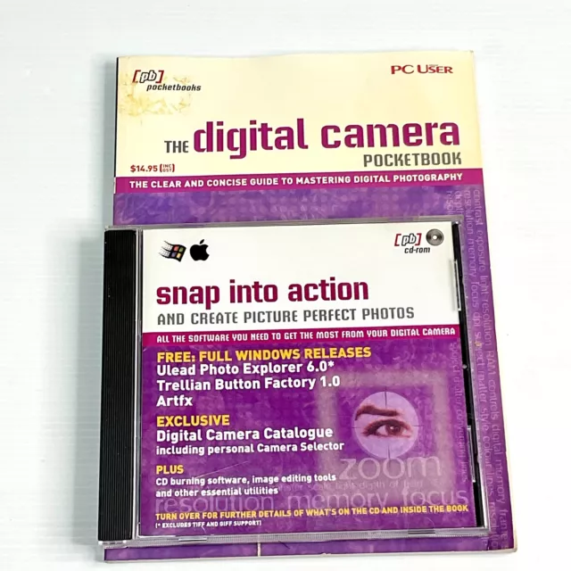 Digital Camera Pocketbook Snap Into Action Create Photos Vintage Software PC CD