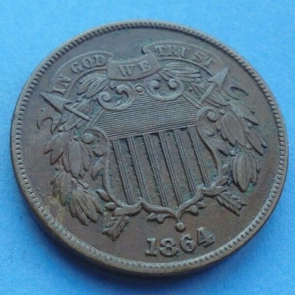 United States, 2 Cents, 1864, Nice Coin so often worn, as shown. United States, 2 Cents, 1864, Nice Coin so often worn, as shown.