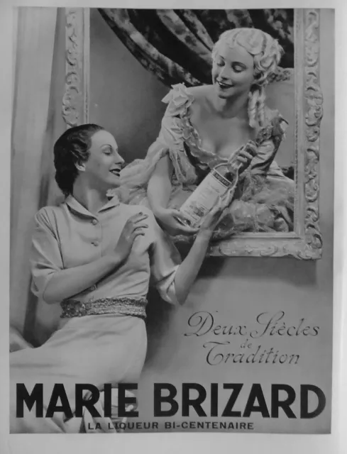 Publicité 1937 Marie Brizard 2 Siecles De Tradition La Liqueur Bi-Centenaire