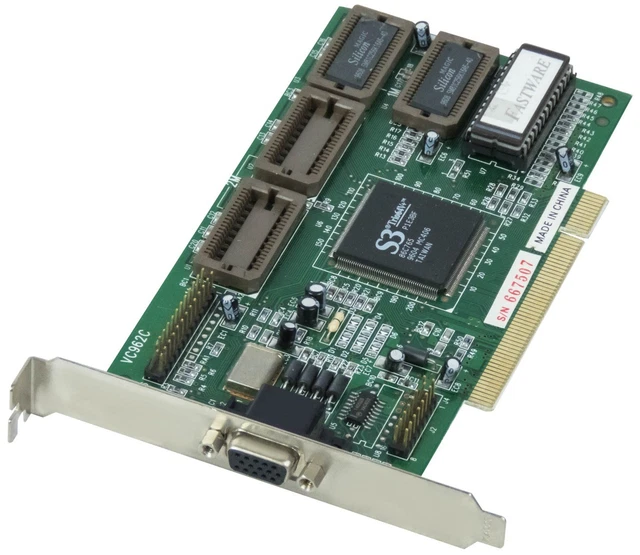 Carte Graphique PCI STB Systems Trio64V+ - Modèle 86C765 - Chipset S3 - Vintage