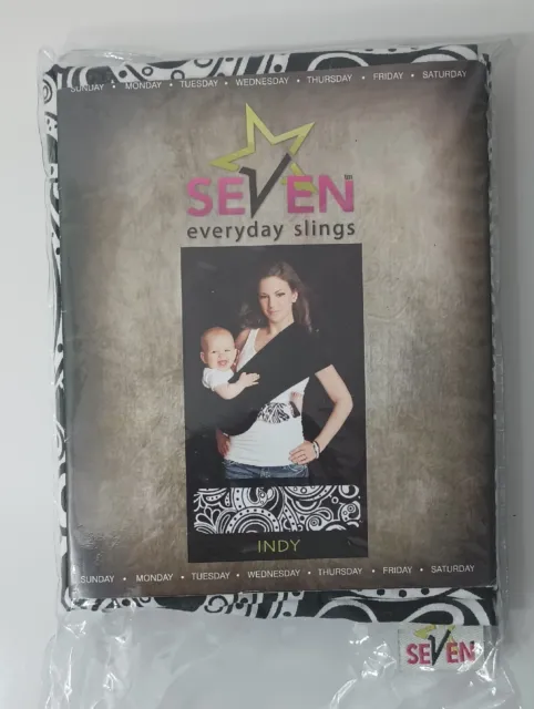 Seven Everyday Slings Baby Carrier Size XS Indy Black White