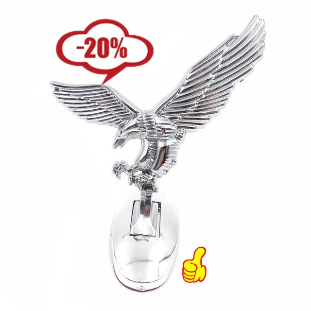 Car Front Cover Chrome Hood Ornament Badge 3D Emblem For Auto Angel Eagle US