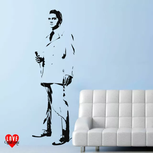 Elvis Presley If I Can Dream life size silhouette vinyl wall art sticker