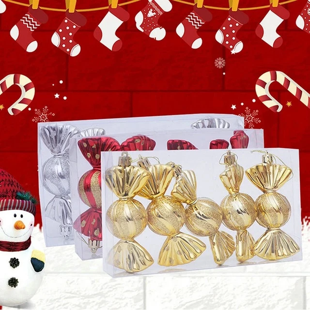 Colgante de caramelos de Navidad árbol de Navidad decoraciones de vacaciones plástico