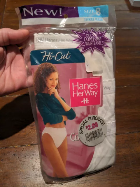 VTG 1996 HANES Her Way Woman's Panty Underwear 3 Pk Hi-Cut Cotton 8 XL NOS  NEW $49.95 - PicClick