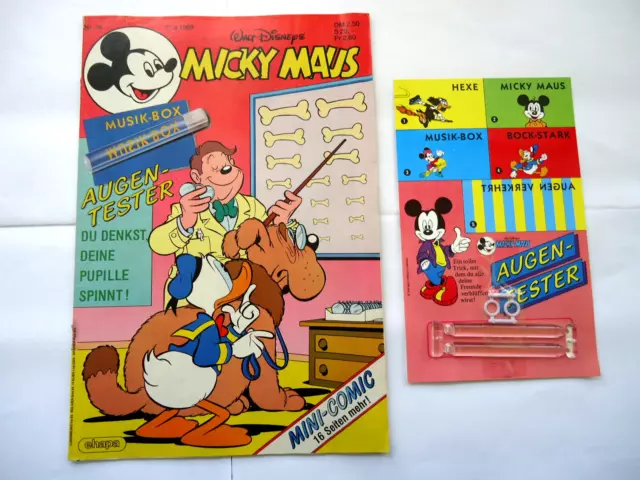Micky Maus Heft Nr.18 vom 27.4.1989 mit Mini-Comic Nr.25 und Beilage