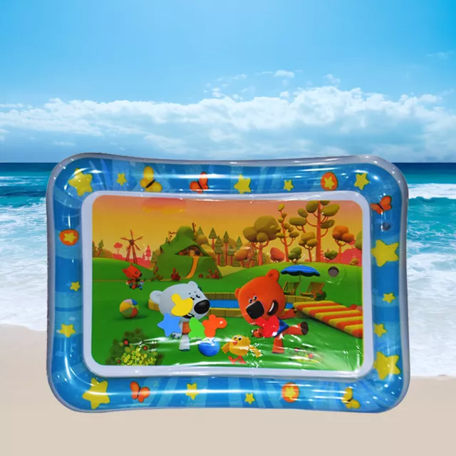Animal Water Mat PVC Baby Water Play Mat Double Edge for Activity (Bear)