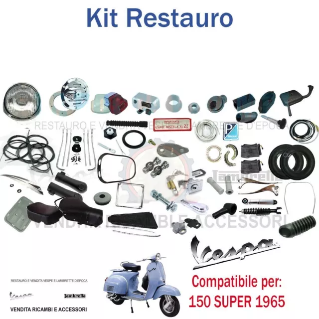 Kit Restauro Vespa 125-150 Super Con Sella Cuscino E Piastra