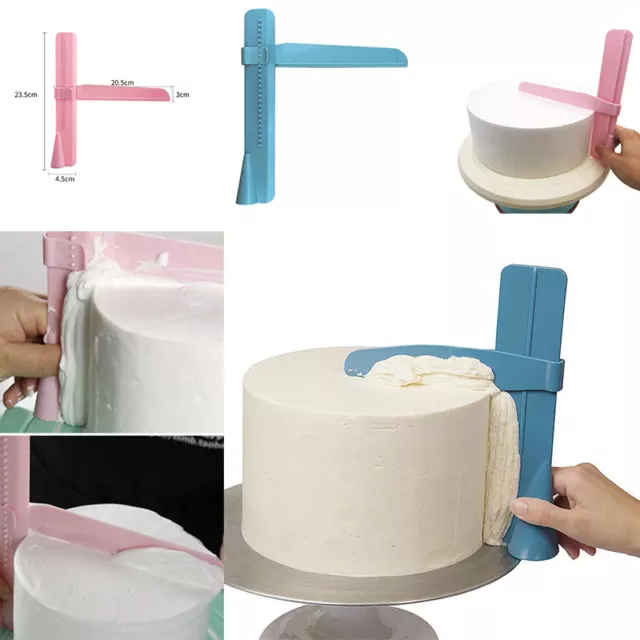 Adjustable Cake Icing Smoother Scraper Fondant Sugarcraft Cake Edge Smoother as