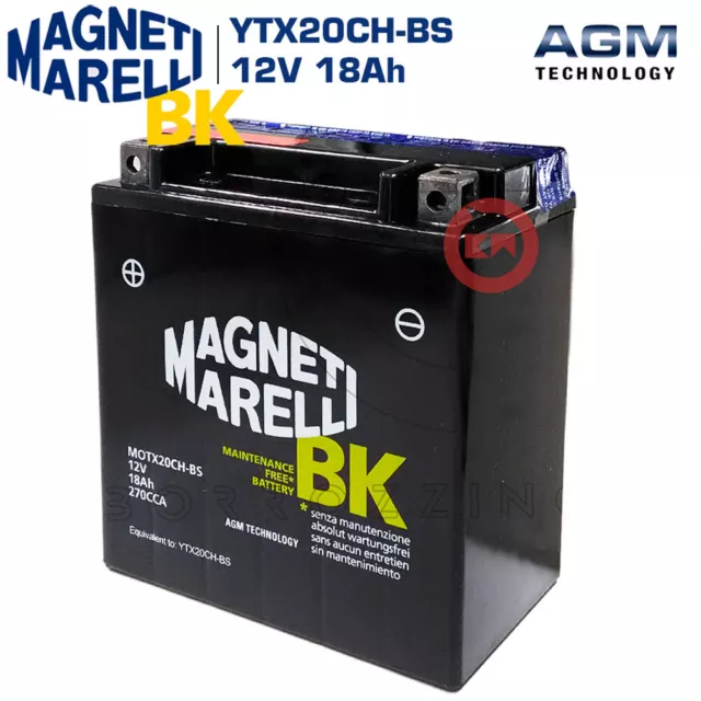 BATTERIA MAGNETI MARELLI YTX20CH-BS 12V 18AH MOTO GUZZI Griso 8V 1200 2008 2009