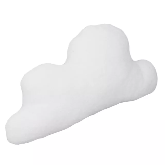 Cloud Throw Pillow Cute White 15in Long Short Plush Stuffed PP Cotton Couch Pill