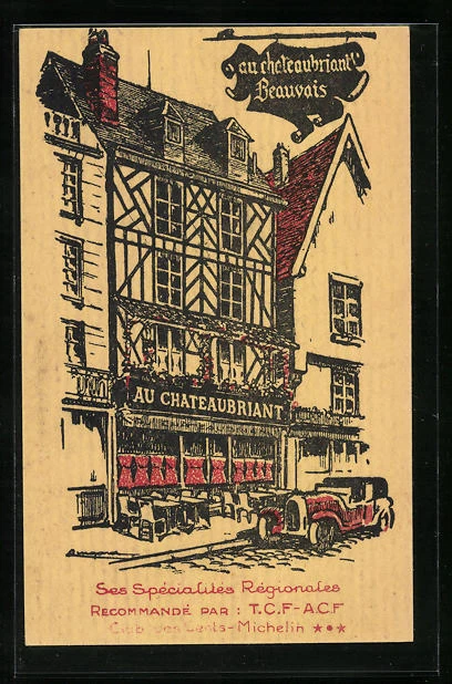 CPA Beauvais, Restaurant Au Chateaubriant