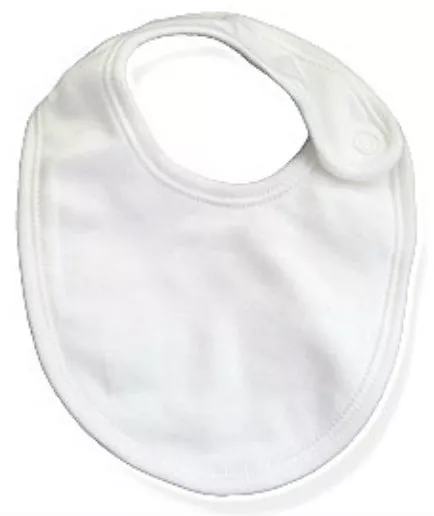 Baby Jay 100% Cotton White Infant Feeding Drool Chin Bib Boy Girl 333517