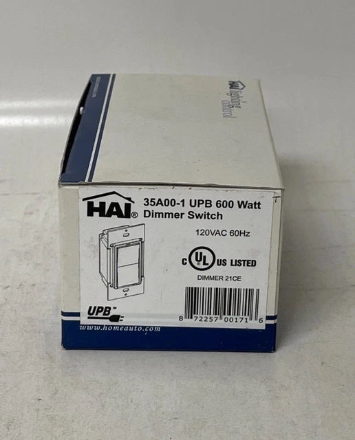 Interrupteur Variateur HAI 35A00-1 UPB 600W - Blanc - Occasion En état De Marche