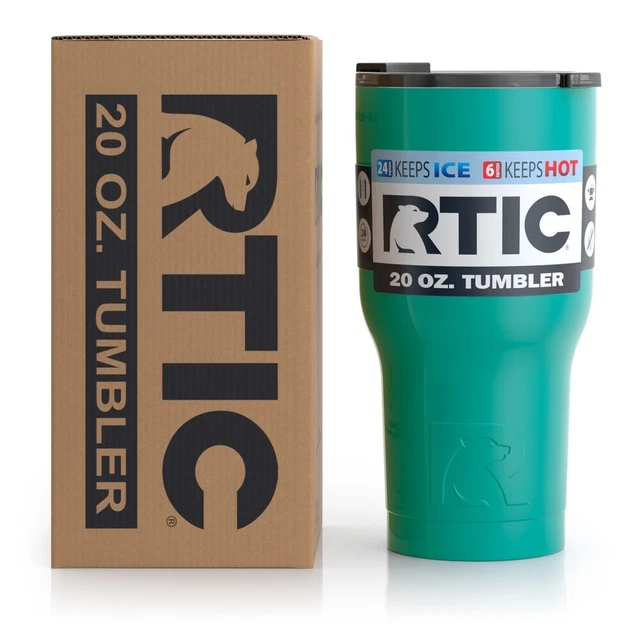 RTIC 20 oz Tumbler Hot Cold Double Wall Vacuum Insulated 20oz TEAL