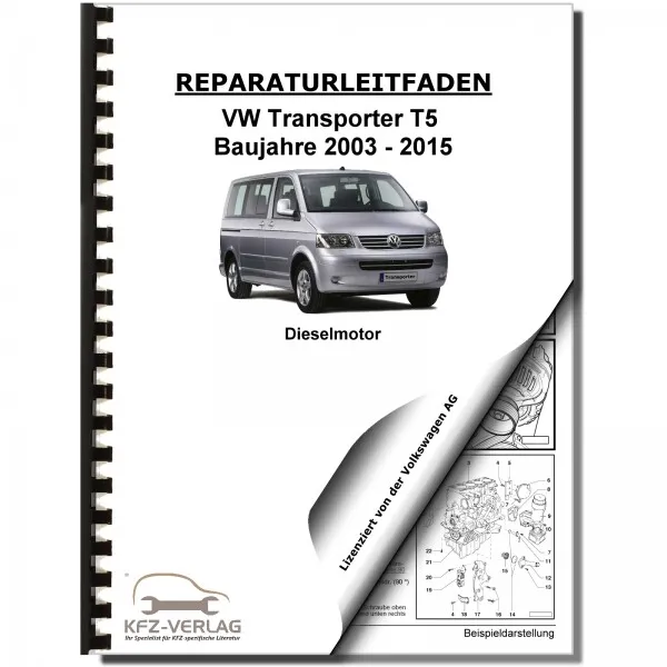 VW Transporter T5 2003-2015 2,5l Dieselmotor TDI 130-174 PS Werkstatthandbuch