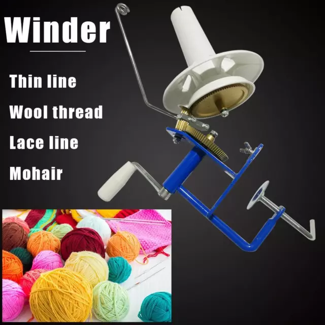 AU Large Metal Needlecraft Yarn Ball Winder Hand Operated Yarn Winder 10-Ounce 3