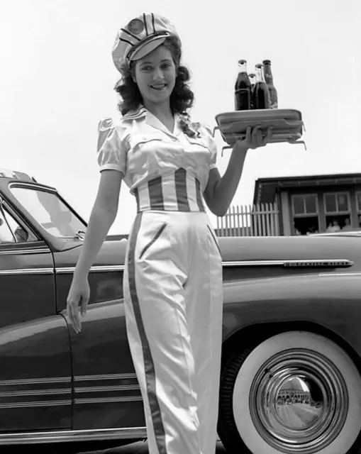 Vintage Car Hop Waitress Photo 1899b Oddleys Strange & Bizarre